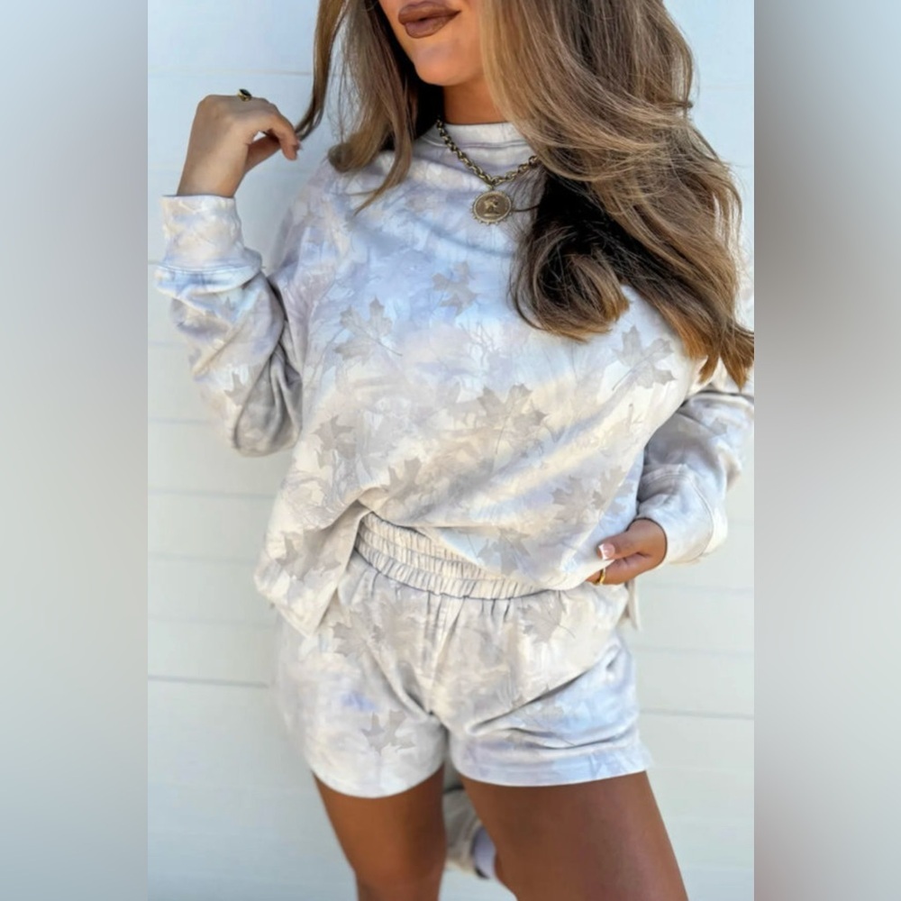 Beige Camo Lounge Set